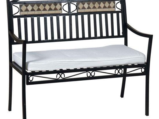 Καναπές 2 Θέσεων BS068-2012 SPG 123X57X89cm Black Διθέσιος