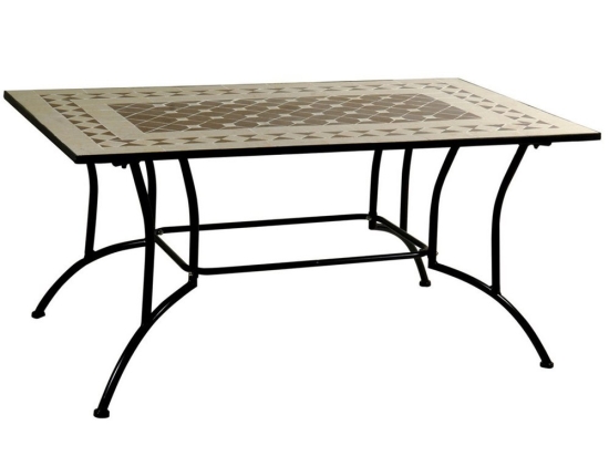 Τραπέζι Παραλ/μο Mosaic TC011-2012 172x100x75cm Black