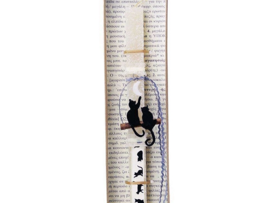 Λαμπάδα Γατούλες Στο Κλαδί LA22007B 30cm Cream-Multi