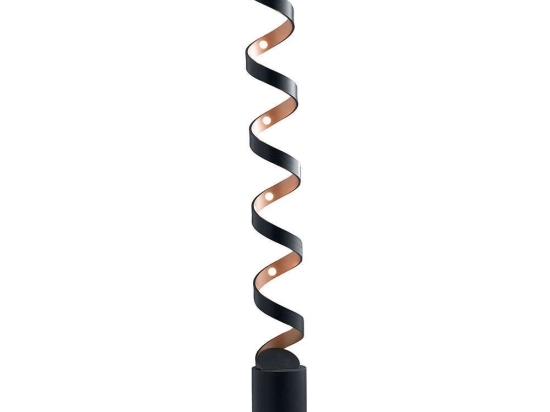 Φωτιστικό Δαπέδου Led-Helix-PT10 NER Black Luce Ambiente Design Αλουμίνιο