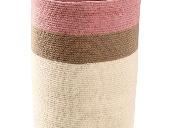 Καλάθι Αποθήκευσης Bazaar LOR-BSK-BAZAAR-ASH Ash Rose 35X35X50Cm Lorena Canals 100% Βαμβάκι