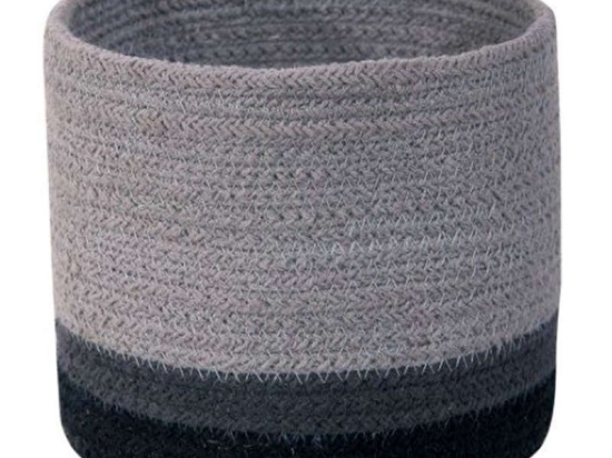 Καλάθι Αποθήκευσης Μίνι LOR-BSK-TRIC-GREY Grey 15Χ15Χ15Cm Lorena Canals 100% Βαμβάκι