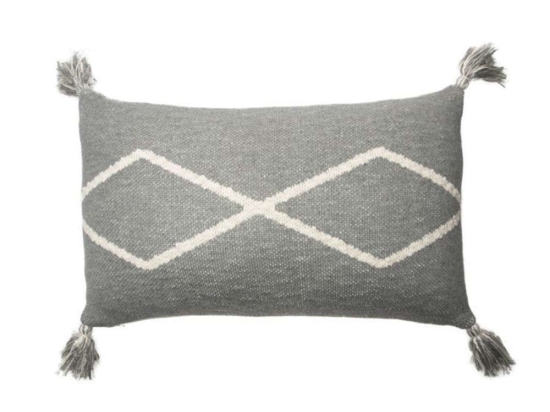Μαξιλάρι Διακοσμητικό (Με Γέμιση) Oasis LOR-SC-OASIS-GR Grey Lorena Canals 30X48 100% Βαμβάκι