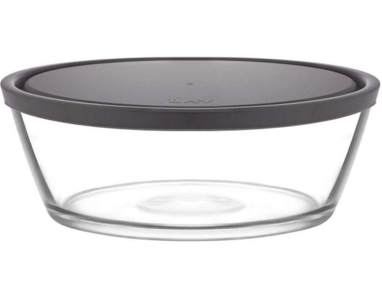 Δοχείο Φαγητού Vega LVVEG286184Z Φ18,4cm 1130ml Clear-Grey Lav Γυαλί