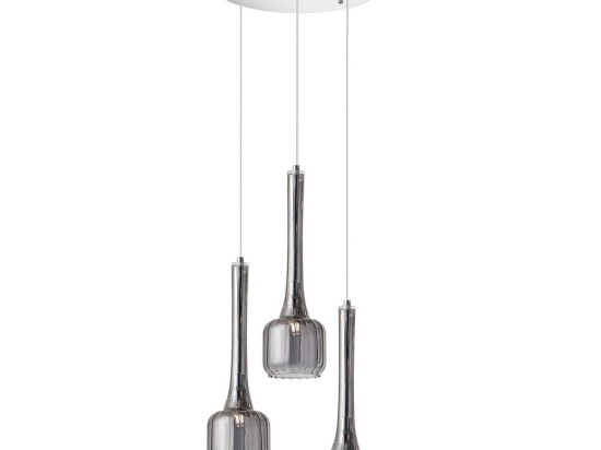 Φωτιστικό Οροφής Κρεμαστό 01291-07 3xG9 D30cm Smoke Luma