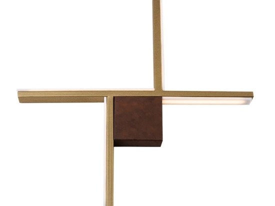 Φωτιστικό Τοίχου 01357-18 12W LED 3000K 960 Lm 53x50cm Oxidized Gold Luma