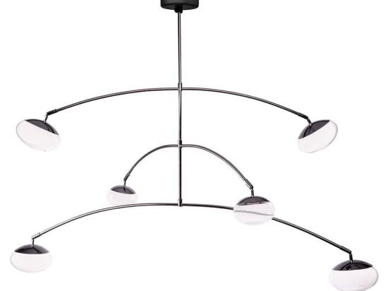 Φωτιστικό Οροφής Κρεμαστό 01363 6x5W LED 3000K 2600Lm 120-133x90cm Black Luma