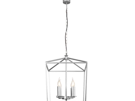 Φωτιστικό Οροφής Κρεμαστό 01367 4xE14 40x50cm Silver Luma