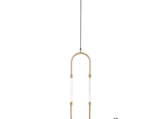 Φωτιστικό Οροφής Κρεμαστό 100-01369-05 8W LED 3000K 640Lm 20x77cm Gold Luma