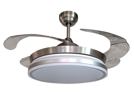 Ανεμιστήρας Οροφής Με Φως 01420 3000K, 4000K, 5000K 107x32cm Chrome Luma Διάμετρος 107cm