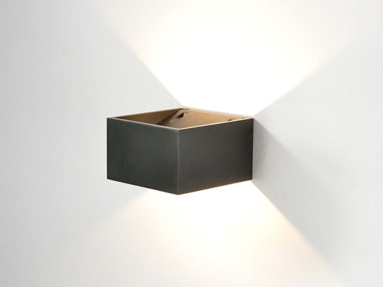 Φωτιστικό Τοίχου 01454 9W LED 3000K 810Lm 13x8cm Sand Black Luma