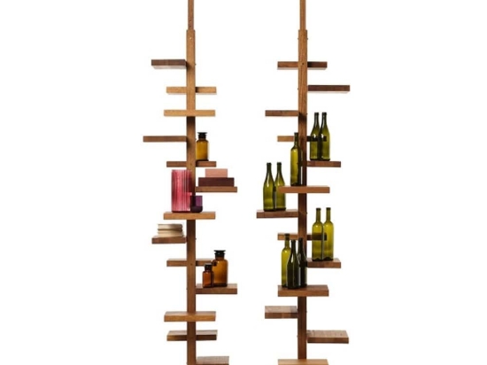 Βιβλιοθήκη Adelaide Wood 55x55x236 MAD29W MADACAW Iroko Mogg Ξύλο