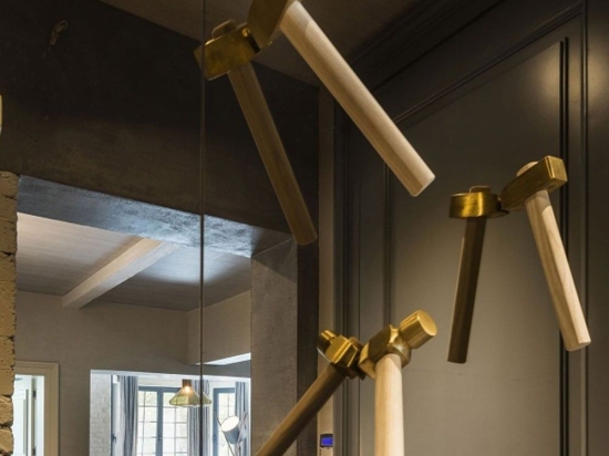 Κρεμάστρες Τοίχου Bastaaa Σετ 3τμχ 26x10 Brass Mogg Μέταλλο,Ξύλο