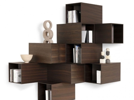 Ράφι Τοίχου Cellula Wood 65,5x40,5x35 Thermo Oak Mogg
