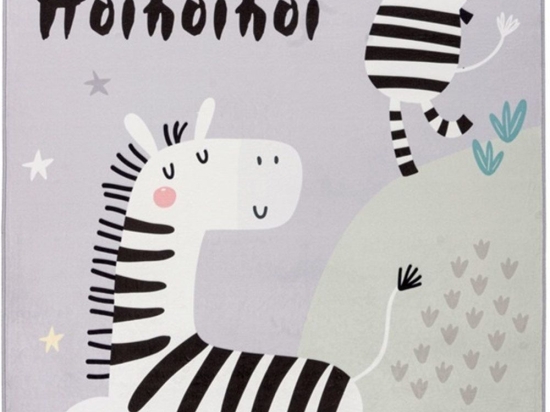 Χαλί Magic Kids 103 Dancing Zebra Black-White-Multi Obsession 115X160cm
