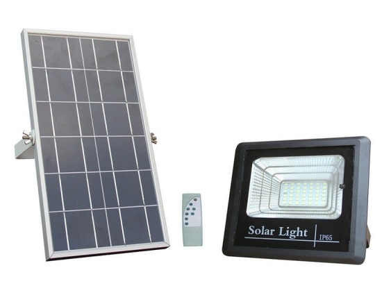 Προβολέας Led Ηλιακός Με Panel Equiv MTN-54601 12W 6000K 800lm IP65 20,5x17x5,5cm Black Metanor