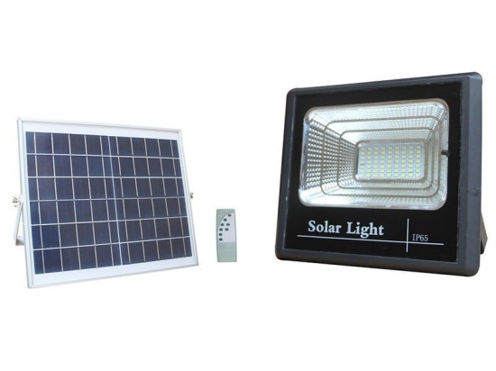 Προβολέας Led Ηλιακός Με Panel Equiv MTN-54611 16W 6000K 1300lm IP65 24,5x21x6,5cm/34x29x2cm Black Metanor