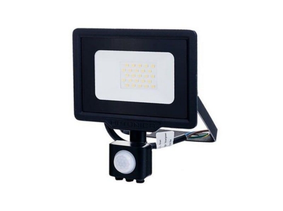 Προβολέας Led MTN-59571 City Με Αισθητήρα PIR SMD Καλώδιο 70cm 20W 2700K 1600lm IP65 14,3x18x5,5cm Black Metanor