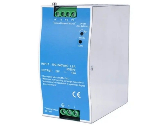 Τροφοδοτικό Ράγας MTN-62801 DIN Rail 24V 240W 10A Metanor