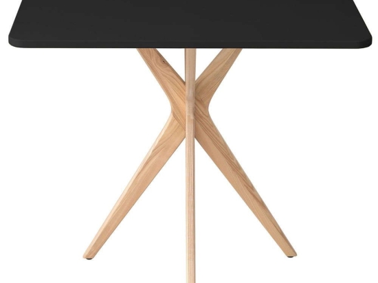 Τραπέζι Jubi JUBITREBLACK 80x55x73cm Natural-Black Mdf,Ξύλο