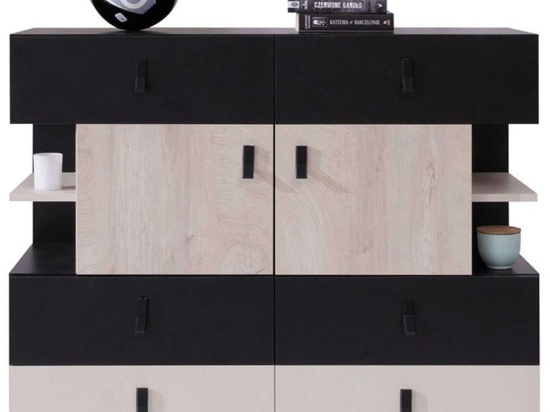 Συρταριέρα Planet 162079649 110x40x90cm Multi-Black