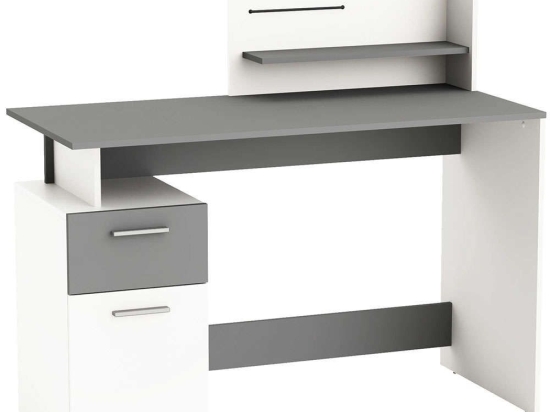 Γραφείο Praxton 162135979 121,5x55x109cm White-Grey