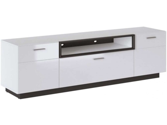 Έπιπλο Τηλεόρασης Cesena 162311009 185x45,1x51,5cm White-Black