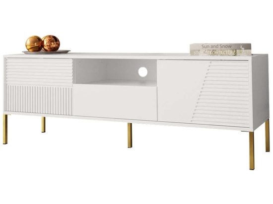 Έπιπλο Τηλεόρασης Debora 162719369 155x40x54cm White-Gold