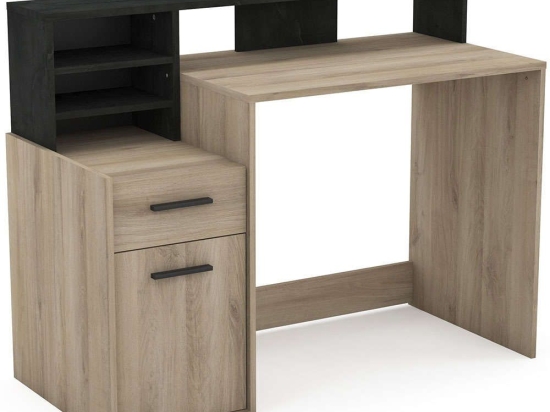 Γραφείο Vixen 16782929 126,2x59,8x93,5cm Natural-Black