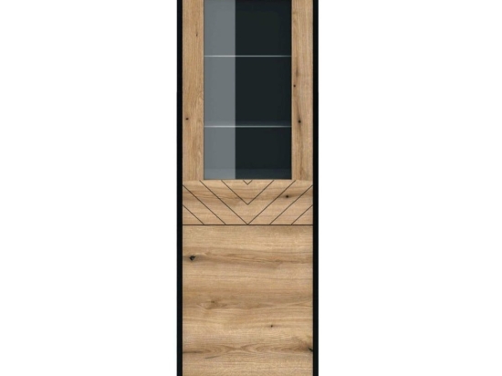 Βιτρίνα Diamond P_DM_17 178x54x39cm Natural-Anthracite