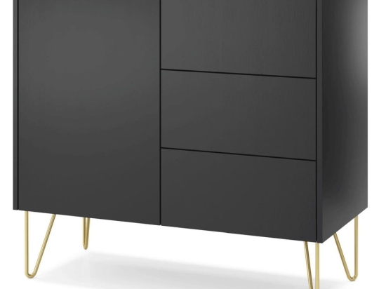Μπουφές Harmony P_HRM_21s 97x37x83cm Marble Black