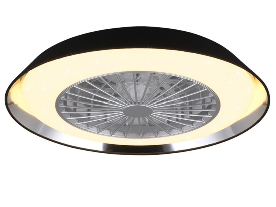 Ανεμιστήρας Οροφής Varberg R67292102 Με Φως Led 30W 2700K-6500K Και Τηλεχειριστήριο Φ55x16cm Black RL Lighting Διάμετρος 55 cm