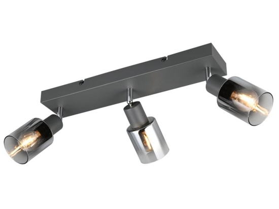 Φωτιστικό Οροφής- Σποτ Cadiz R81783042 3xE14 10W 42x8x17cm Anthracite RL Lighting