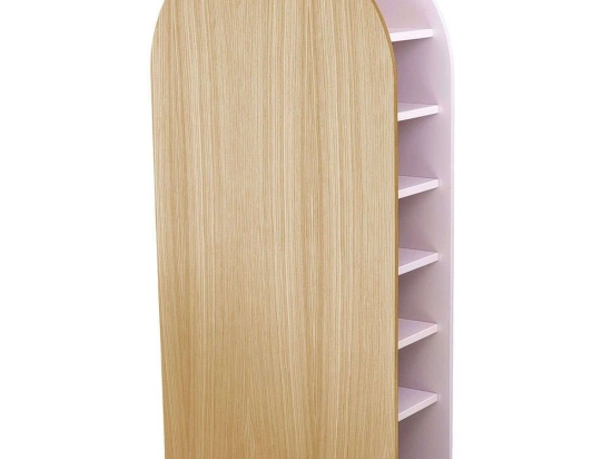 Παπουτσοθήκη Jubi JUBISC9 65x25x130cm Natural-Pink Mdf,Ξύλο