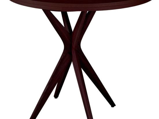 Τραπέζι Επεκτεινόμενο Jubi JUBITEXHRWAL Φ90x75cm Walnut Mdf,Ξύλο