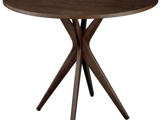 Τραπέζι Jubi JUBITLROWAL Φ90x73cm Walnut Mdf,Ξύλο