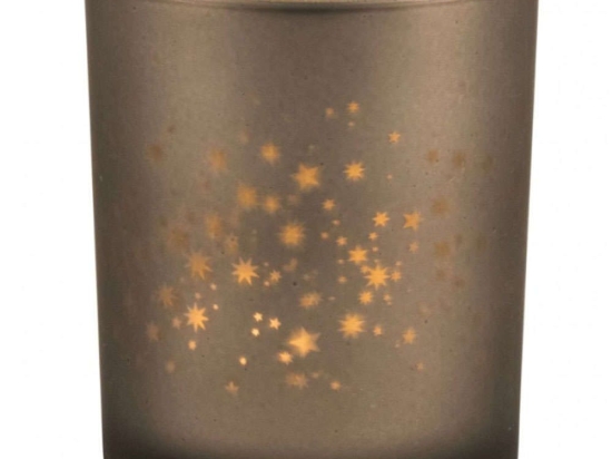 Χριστουγεννιάτικο Κηροπήγιο Για Ρεσώ Glossy Light Star RD0090664 Φ9x10cm Grey-Gold Raeder