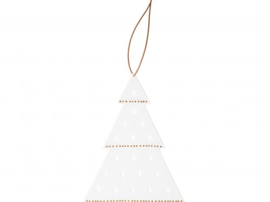 Κρεμαστό Διακοσμητικό Winter Picture Fir LBTRD0092331 20x15,5cm White-Gold Raeder