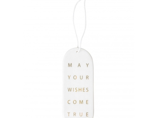 Πορσελάνινο Στολίδι Star Picture May Your Wishes LBTRD0092442 9x3,5cm White-Gold Raeder
