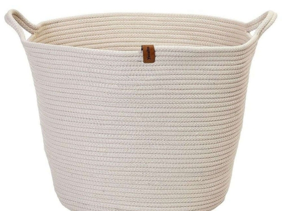 Καλάθι Αποθήκευσης ROB153 43x43x38cm White Espiel Βαμβάκι