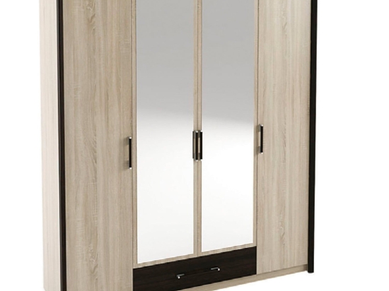 Ντουλάπα Scarlet 180Χ58Χ212 cm SO-SCARLET4D Τετράφυλλη Μελαμίνη,Καθρέπτης