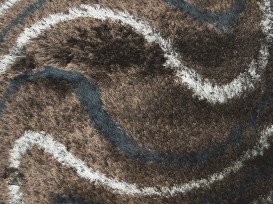 Χαλί Glamour Shaggy 7207 Brown-Black 133X190cm