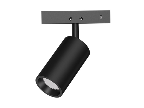Σποτ Μαγνητικής Ράγας Mini THUBE240B 24V DC 2W 4000K 190Lm 24° RA90 2,6x4,6(7,2)cm Black Aca