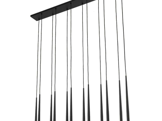 Φωτιστικό Οροφής - Ράγα Piano 10115 120x12x140cm 12xG9 8W Black TK Lighting