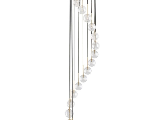 Φωτιστικό Οροφής Aurora 10182 Φ50x240cm 16xG9 8W Black-Gold TK Lighting