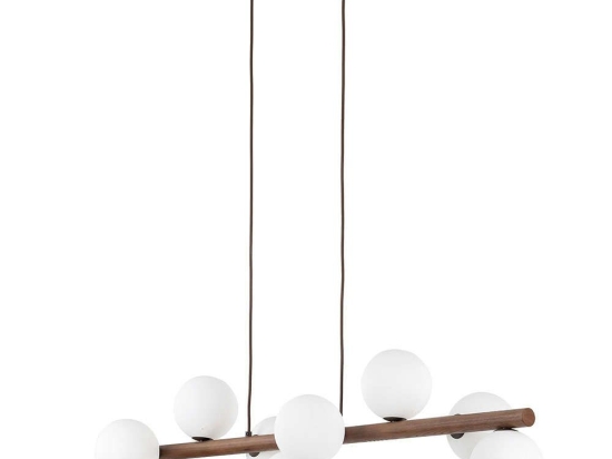 Φωτιστικό Οροφής - Ράγα Estera 10273 117x28x125cm 9xG9 8W Walnut-White TK Lighting