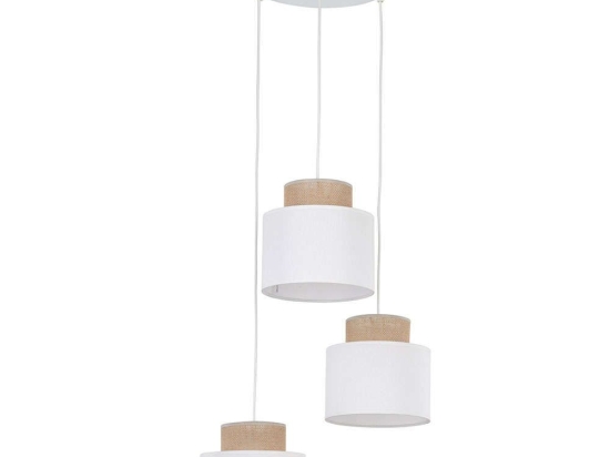 Φωτιστικό Οροφής Duo 2594 Φ35x110cm 3xE27 15W White-Natural TK Lighting