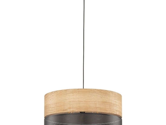 Φωτιστικό Οροφής Nicol 4798 Φ50x166cm 3xE27 15W Natural-Black TK Lighting