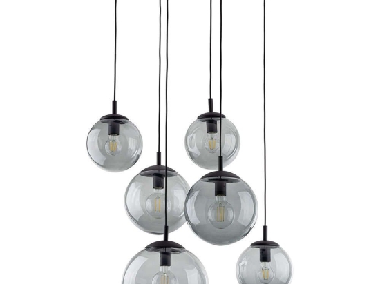 Φωτιστικό Οροφής Esme 5384 77x47x140cm 6xE27 15W Black-Fume TK Lighting