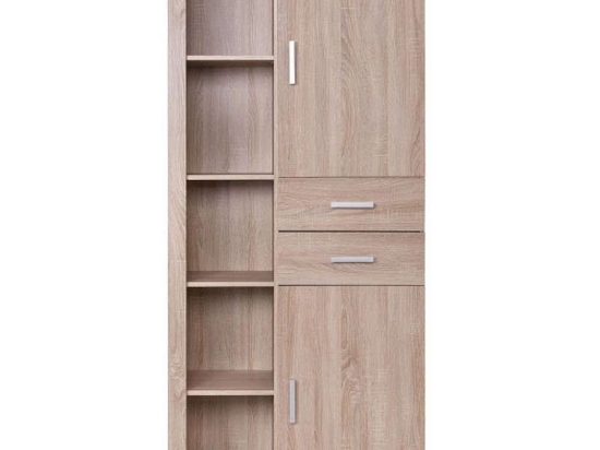 Ντουλάπα-Ραφιέρα με Συρτάρια Damis Sonoma TO-DAMREG2D2S 90.5x35x203εκ. Mdf